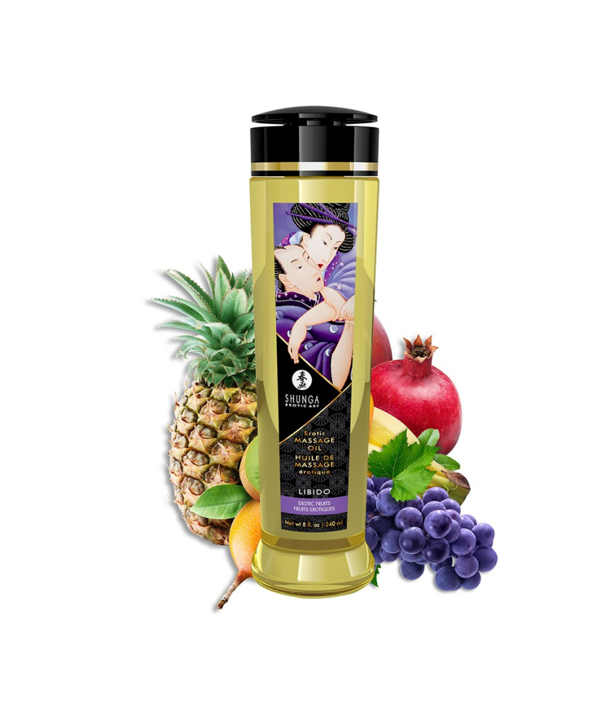 Huile de massage aphrodisiaque Fruits Exotiques 240ml - CC2027